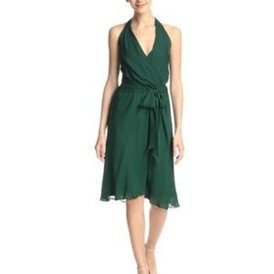 Haute Hippie Silk Halter Faux Wrap dress